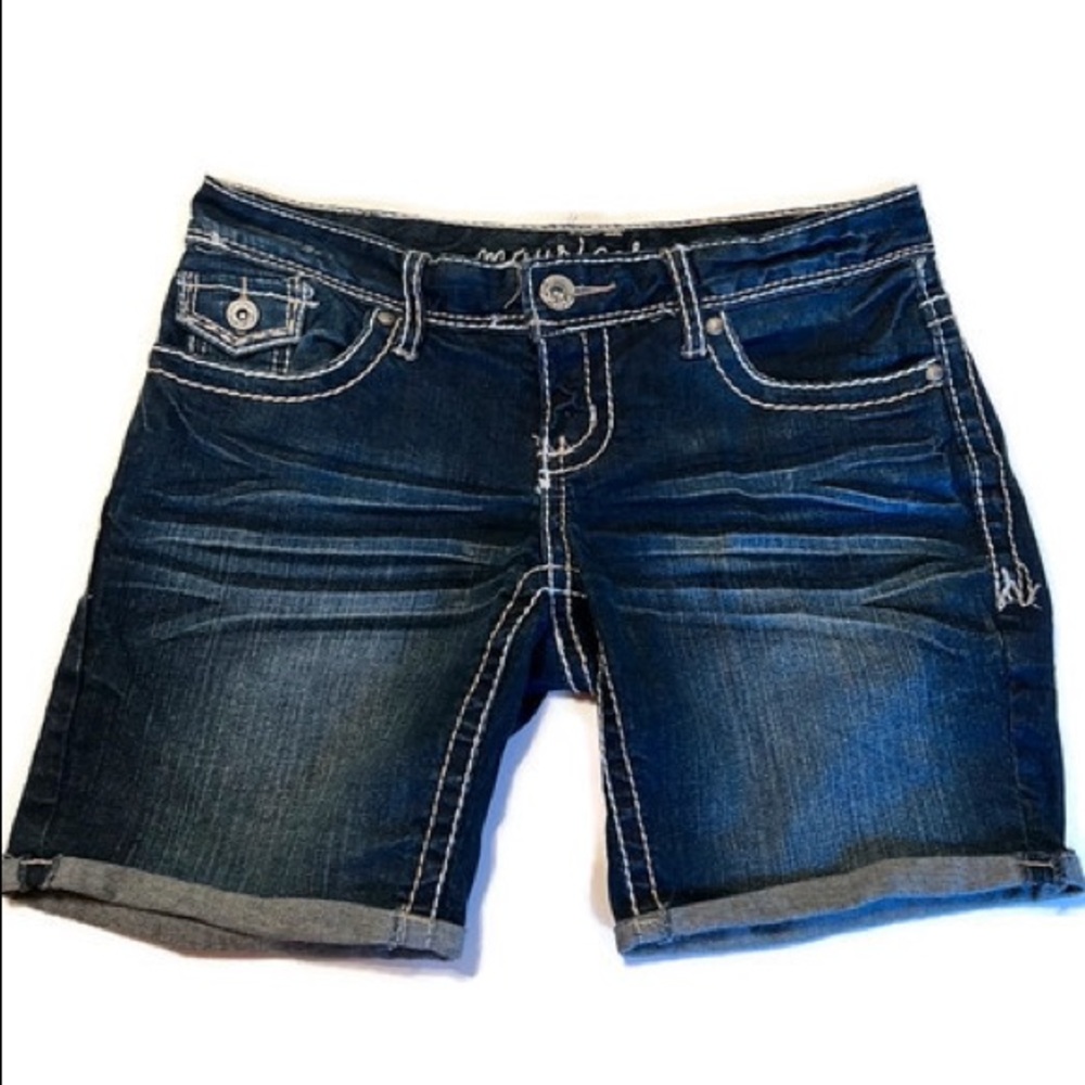 Maurice’s Dark-wash Denim Bermuda Shorts Size 1/2